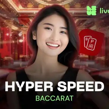 Hyper Speed Baccarat logo – Live Dealer by Evolution at Dazard Casino
