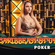 Play the Caribbean Stud Poker slot by Evolution on Dazard Casino