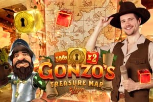 Try Gonzo's Treasure Map slot by Evolution on dazard-casino.de – logo image