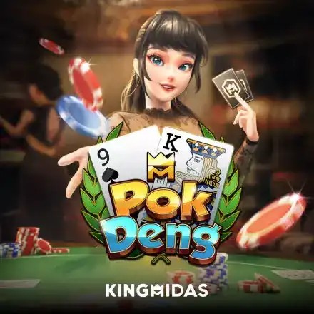 Kingmaker Pok Deng slot logo by King Midas at Dazard Casino